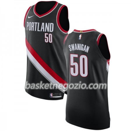 Canotte Uomo Portland Trail Blazers Caleb Swanigan 50 Nike 2017-18 Nero Swingman